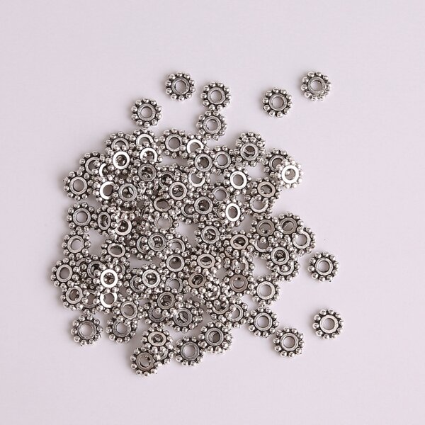 

100pcs Round DIY Jewelry Accessories, Silver