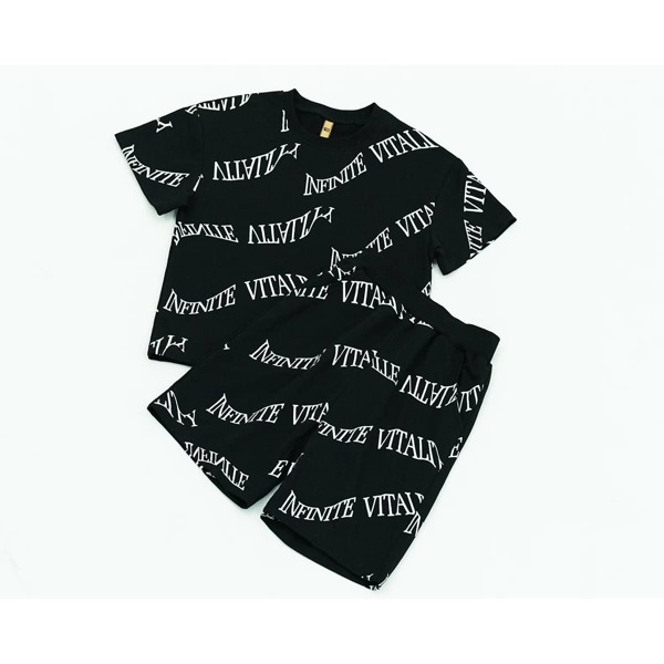 

Boys Letter Graphic Tee & Shorts, Black