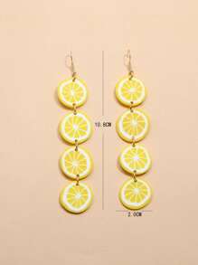 Hoa tai thả trang trí trái cây - Màu vàng - Xem 5