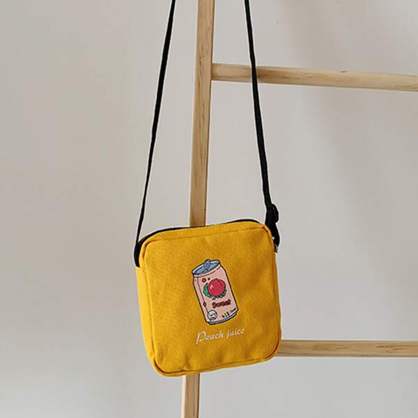 

Kids Cartoon Graphic Crossbody Bag, Yellow