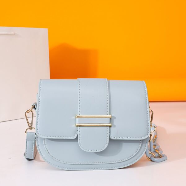 

Solid Crossbody Bag, Blue