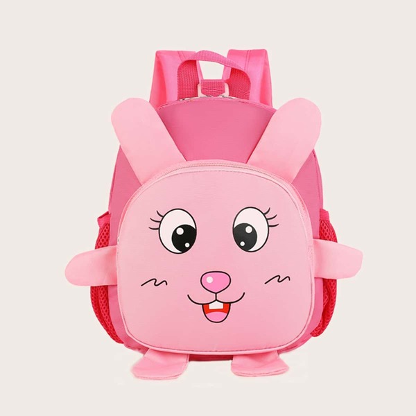 

Girls Cartoon Graphic Backpack, Hot pink