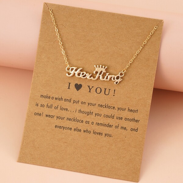 

Letter Charm Necklace, Gold