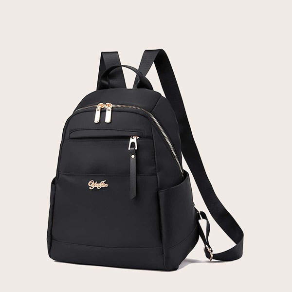 

Zip Front Backpack, Black