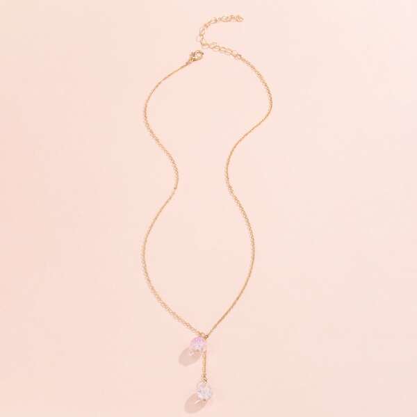 

Bead Charm Necklace, Gold