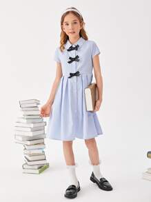 Girls Patent Loafers - Black - View 2