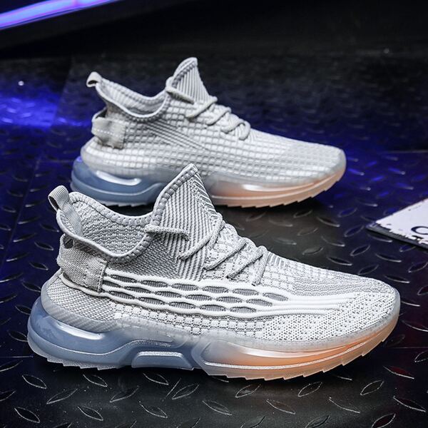 

Men Lace-up Decor Sneakers, Grey