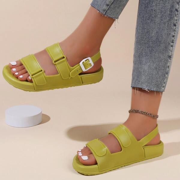 

Minimalist Slingback Sandals, Green