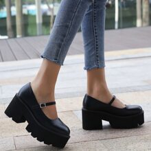 Minimalist Flatform Mary Janes
