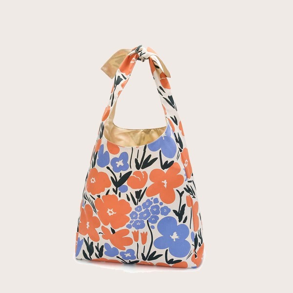 

Floral Pattern Shoulder Bag, Orange
