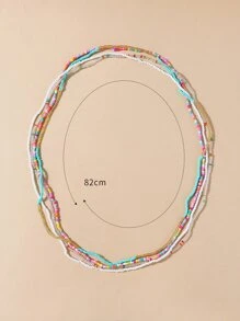 4 piezas Pulsera con cuenta a capas - Multicolor - Ver 3
