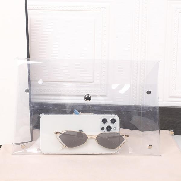 

Clear Flap Clutch Bag