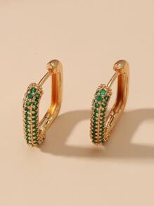 Hoa tai hình học trang trí bằng đá khối Zirconia - Nhiều màu - Xem 3