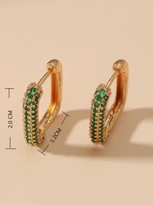 Hoa tai hình học trang trí bằng đá khối Zirconia - Nhiều màu - Xem 4