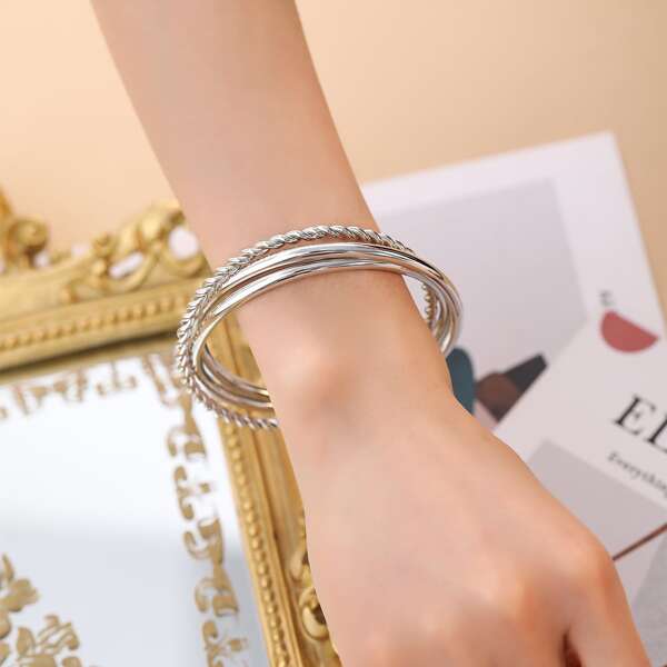 

Simple Metal Bangle, Silver