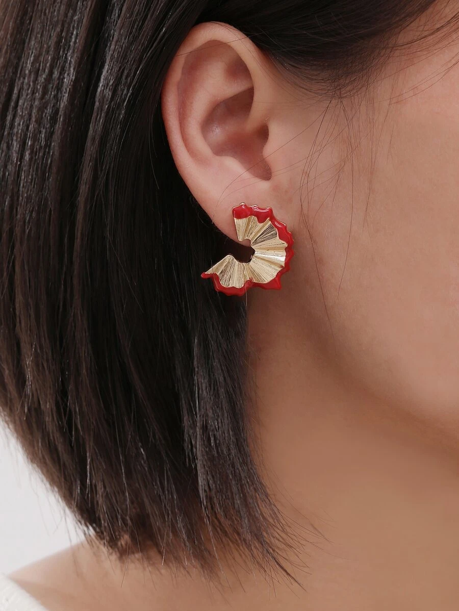 1 Cặp bông tai Fandrop hợp kim tráng men phổ biến dành cho nữ hàng ngày - Nhiều màu - Xem 1