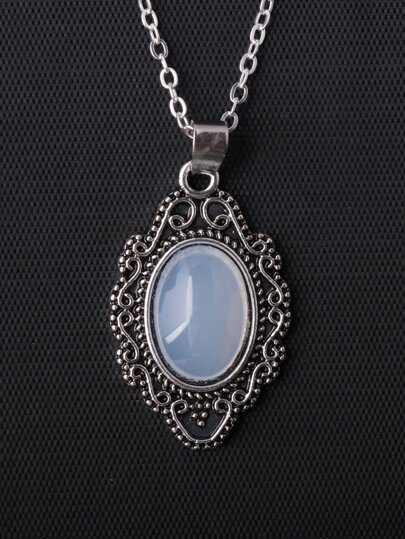 قلادة معلقة من سبيكة مطلية بالفضة الأنتيكية والراتنج، خيارات متعددة الألوان للمعلق الراتنجي