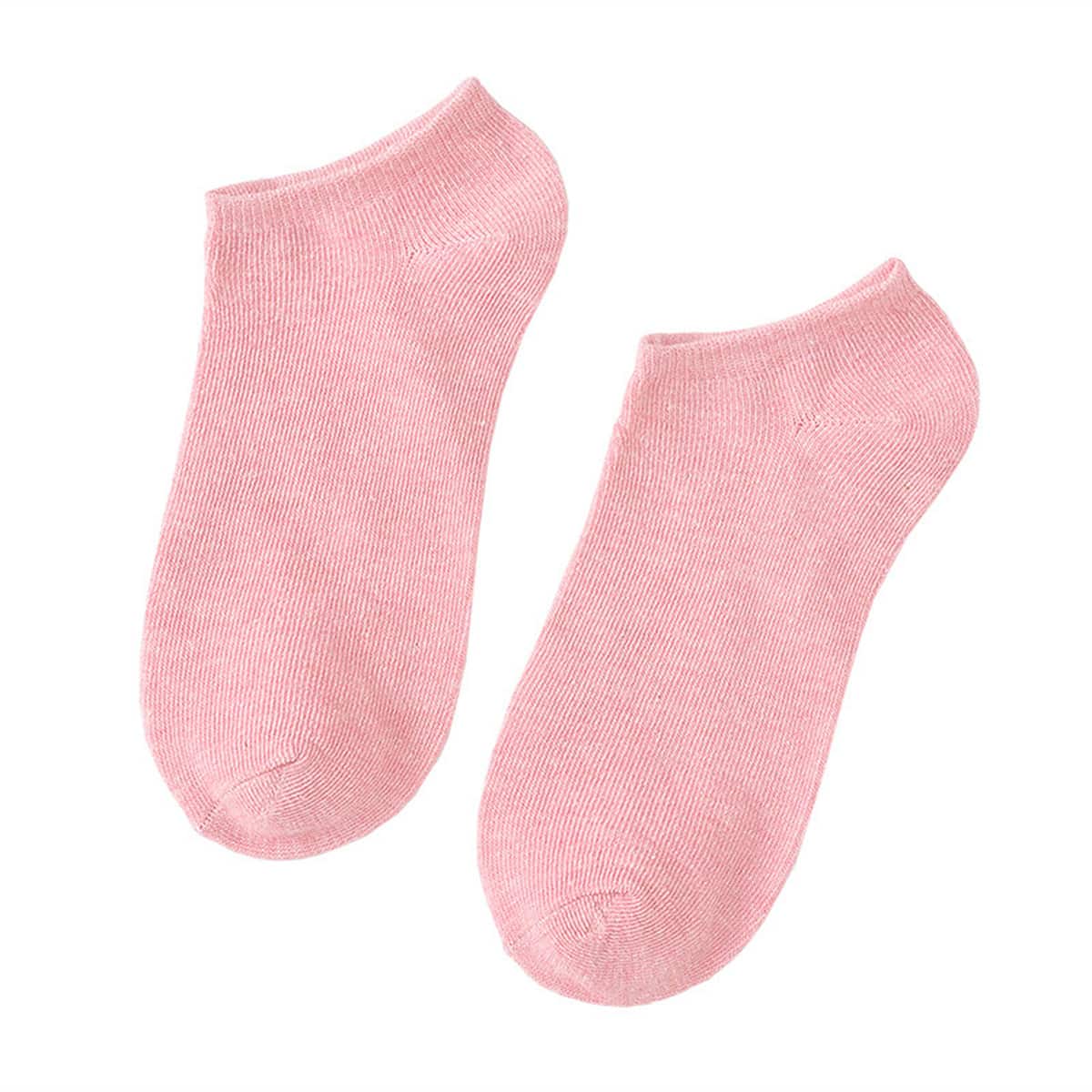 

5pairs Random Plain Ankle Socks, Multicolor