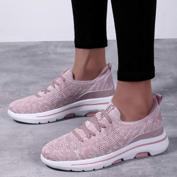 

Lace-up Front Running Sneakers, Pink