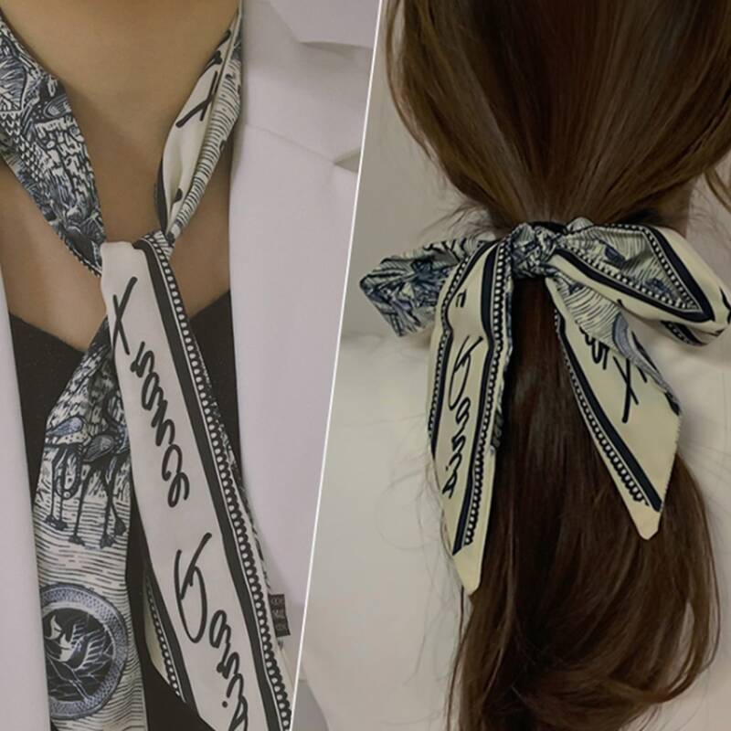 

Letter Graphic Hair Band, Grey
