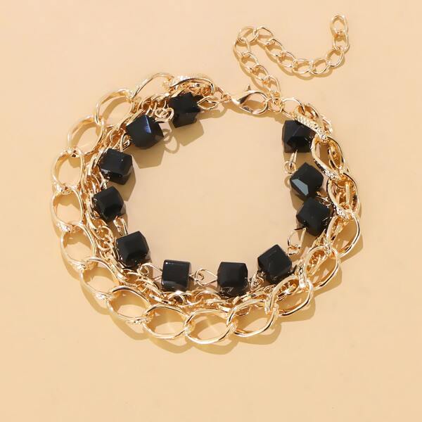 

Bead Decor Layered Bracelet, Multicolor