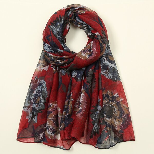 

Floral Print Scarf, Multicolor