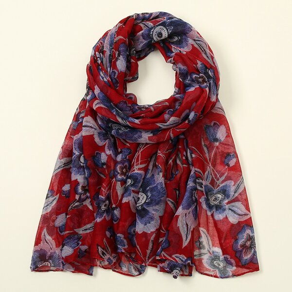 

Flower Print Scarf, Multicolor