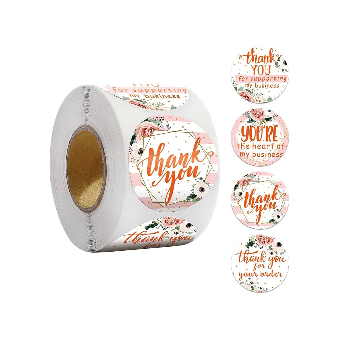 

500pcs Slogan Graphic Sticker, Orange
