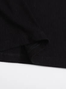 SHEIN EZwear Top tank unicolor - Negro - Ver 5