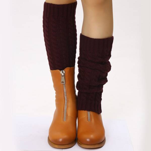 

Knit Leg Warmers, Burgundy