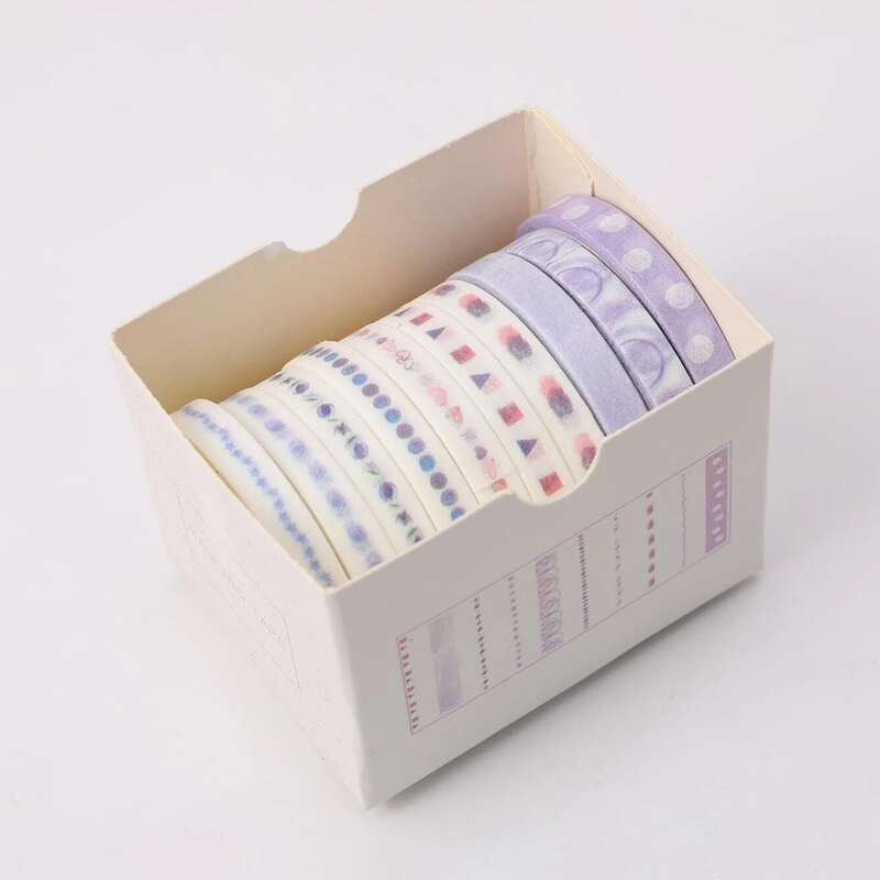 

10rolls Mixed Pattern Washi Tape, Multicolor