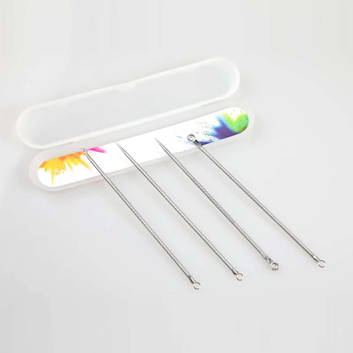 

4pcs Stainless Steel Acne Needle Set, Silver