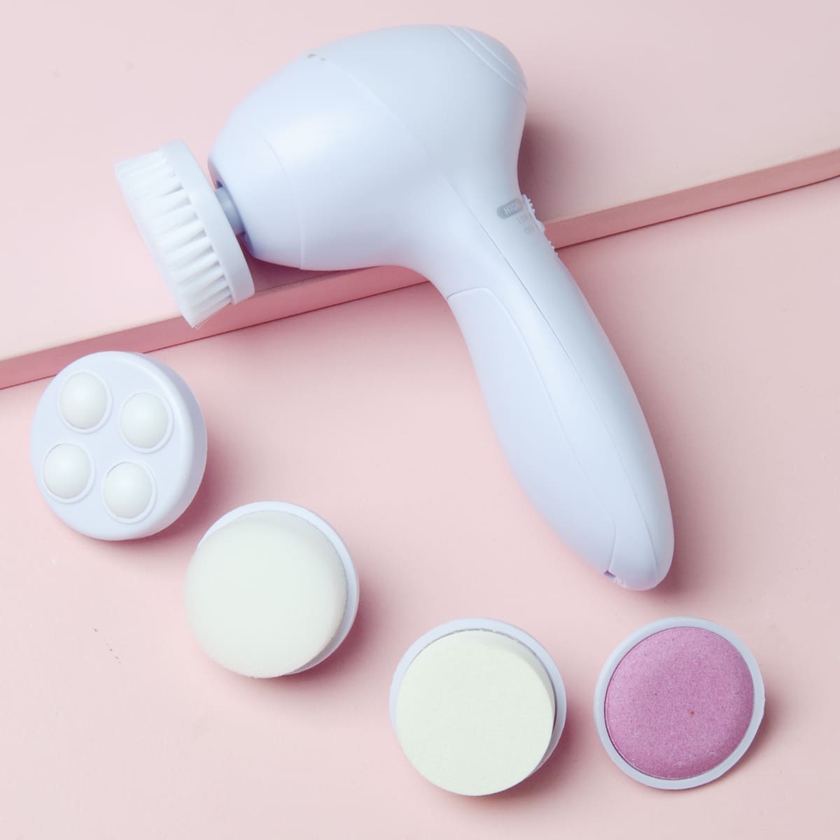 

1pc Electric Cleansing Brush & 5pcs Brush Head, White