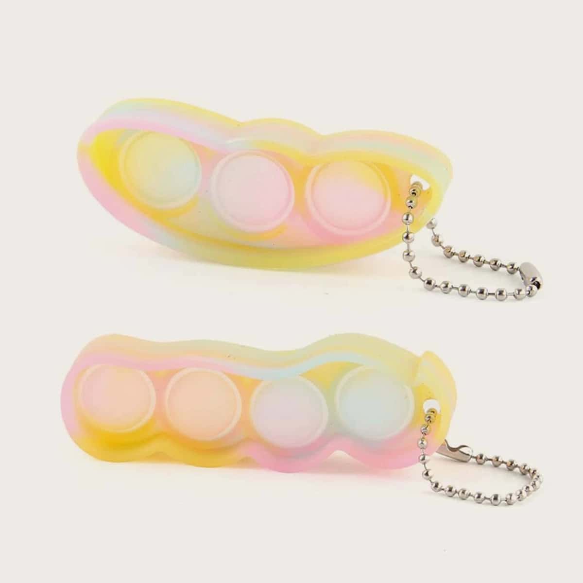 

2pcs Bean Shaped Push Pop Bubble, Multicolor