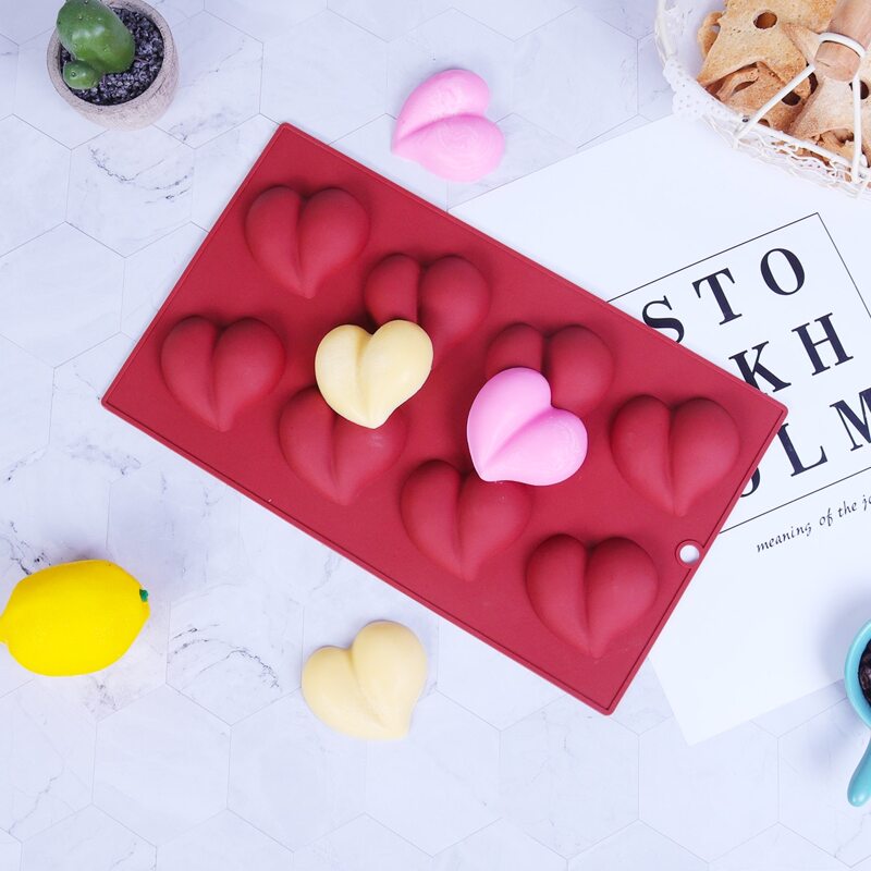 

1pc Heart Cake Mold, Burgundy
