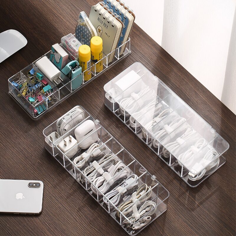 

1pc Desktop Clear Storage Box