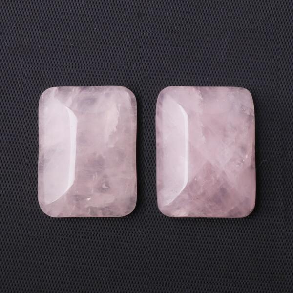 

2pcs DIY Jewelry Accessories Rectangle Stone, Pink