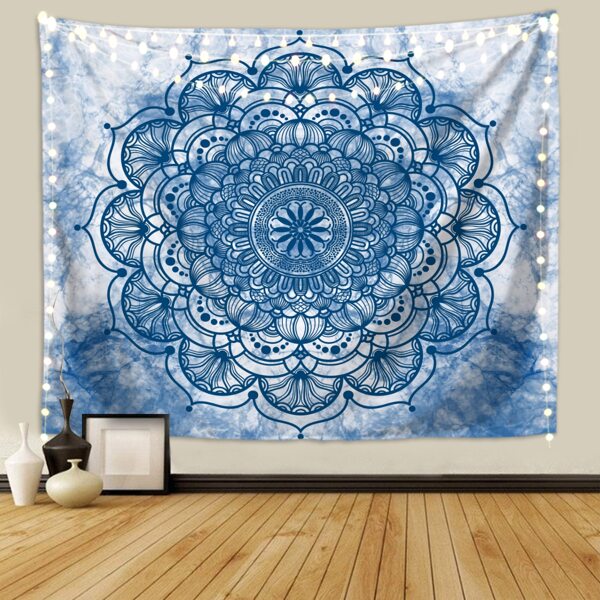 

Mandala Print Tapestry, Blue