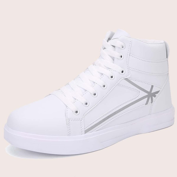 

Men High-Top Skate Shoes, White
