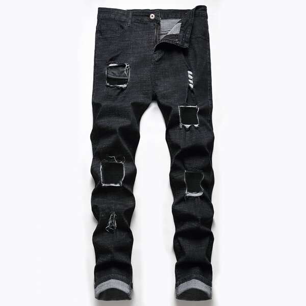 

Guys Ripped Jeans, Black