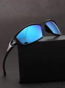 男士飞行员时尚眼镜，户外时尚之选 - 藍色 - 查看 1