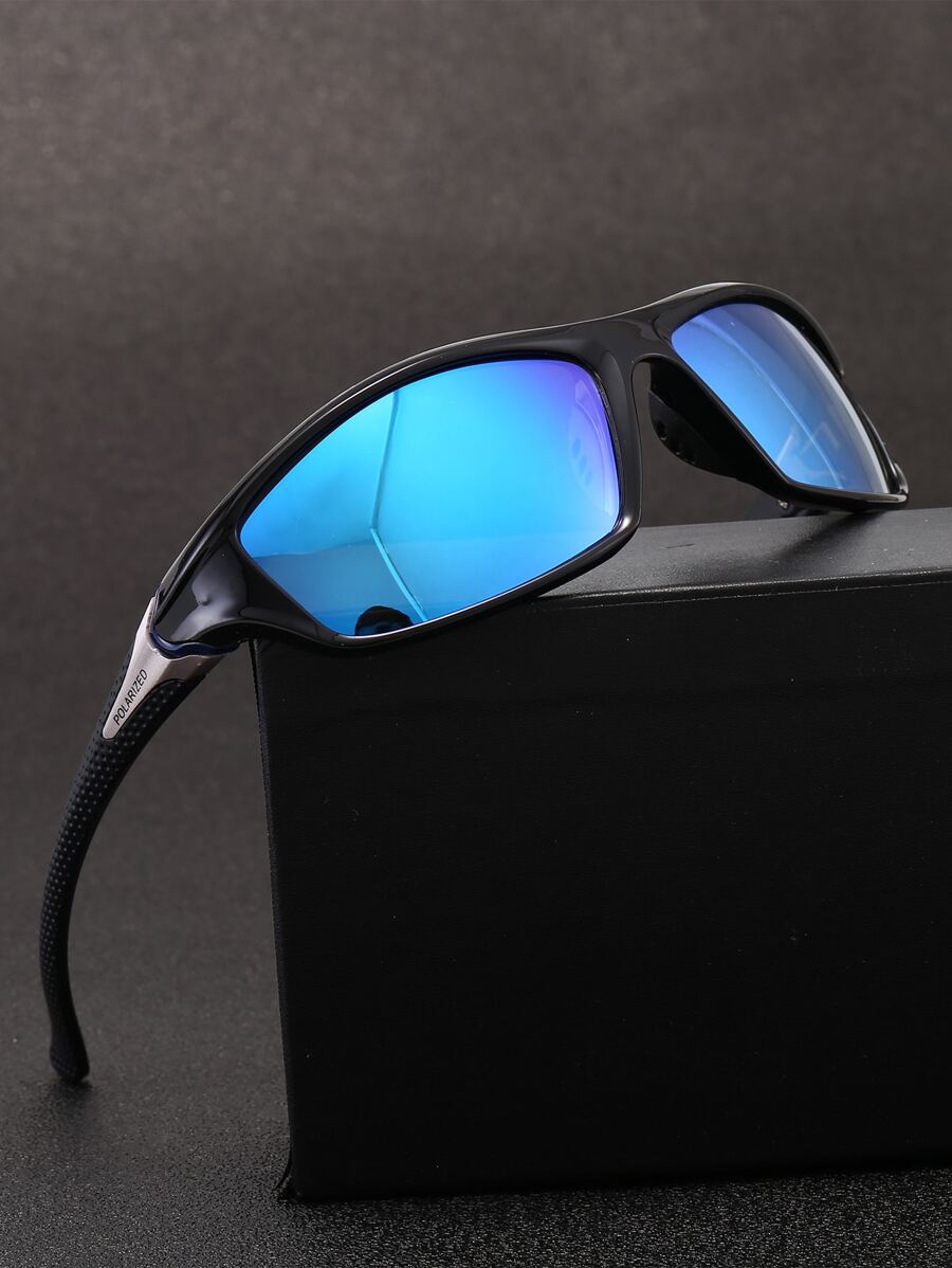 男士飞行员时尚眼镜，户外时尚之选 - 藍色 - 查看 1