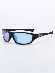 男士飞行员时尚眼镜，户外时尚之选 - 藍色 - 查看 2