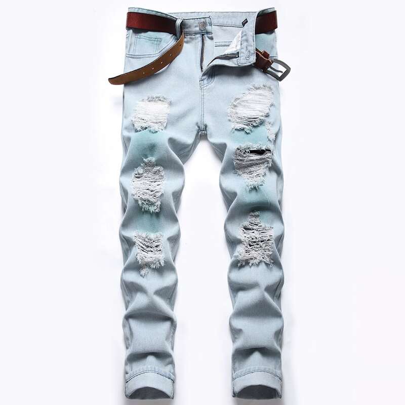 

Guys Ripped Jeans, Light wash