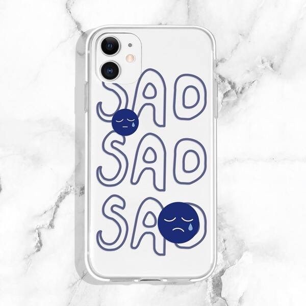 

Letter Graphic Phone Case, Clear