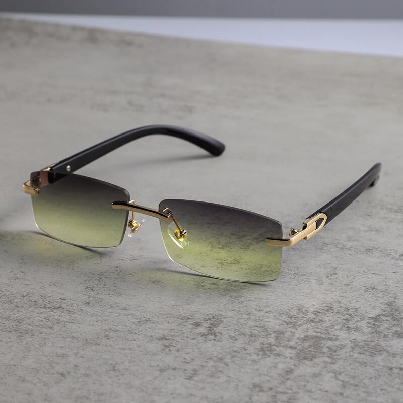 

Guys Rimless Tinted Lens Sunglasses, Multicolor