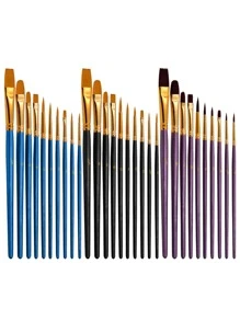 10入组/包隨機畫筆套裝繪畫藝術畫筆適用於丙烯酸油水彩藝術家專業繪畫套件 - 彩色 - 查看 2