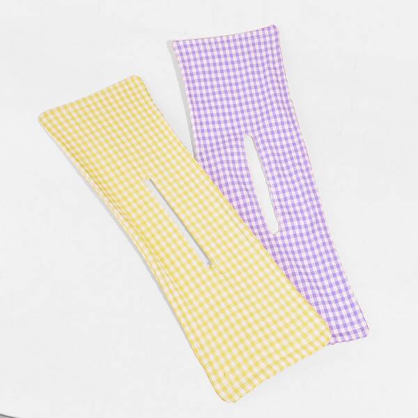 

2pcs Plaid Print Hair Tie, Multicolor