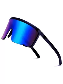 1 chiếc kính thời trang nam màu bạc phong cách retro tương lai, phù hợp cho cả nam và nữ, kiểu dáng Steampunk, dễ mang theo. Thời trang và cổ điển. Gọng kính lớn, sang trọng, hình vuông nửa gọng nhiều màu sắc. Gọng kính hình oval bằng kim loại, thích hợp cho du lịch. Kính thời trang thích hợp cho lái xe, câu cá, cắm trại, đạp xe, leo núi, chạy bộ, kính trang trí, phụ kiện kính râm cho kỳ nghỉ hè ở bãi biển, hoạt động ngoài trời, du lịch. - Màu xanh lam - Xem 5