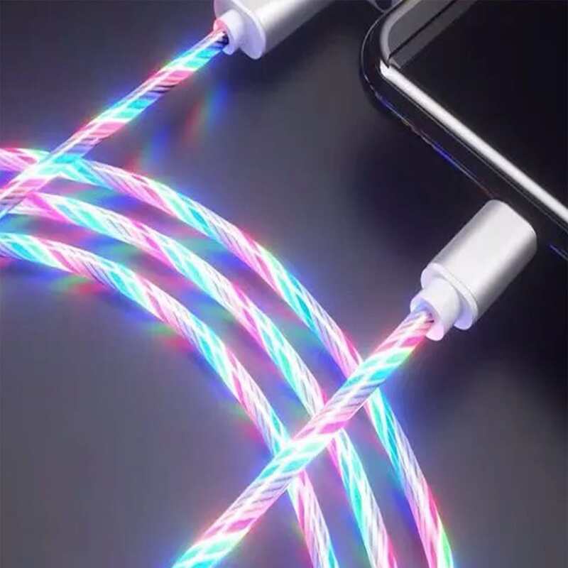 

1pc LED Lightning Phone Data Cable, Multicolor